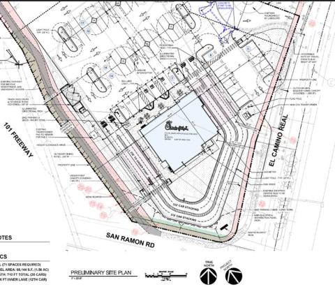 Map showing potential Chick-fil-A location in Atascadero.