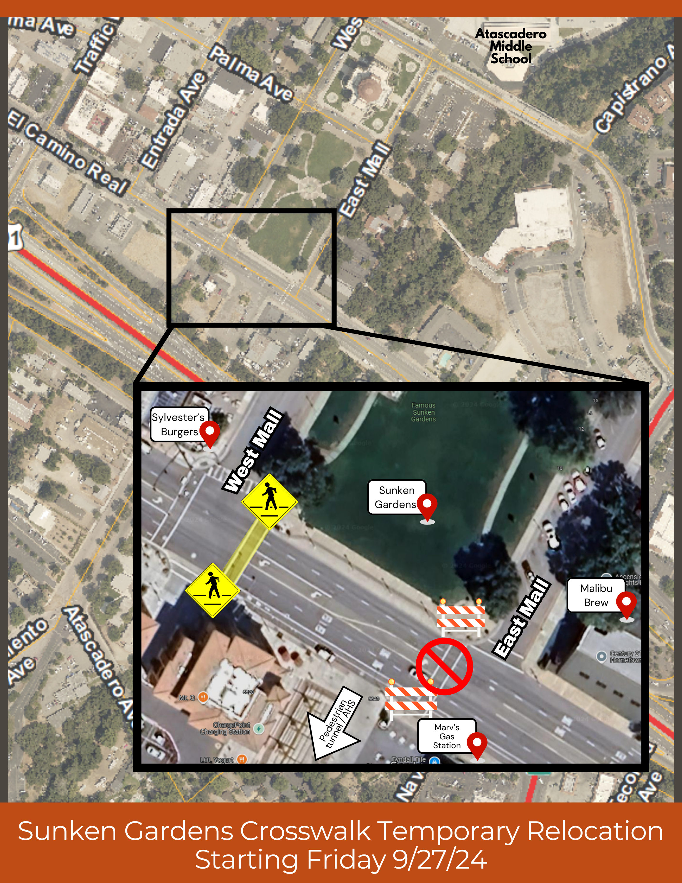 ECR Project Crosswalk Relocation Map