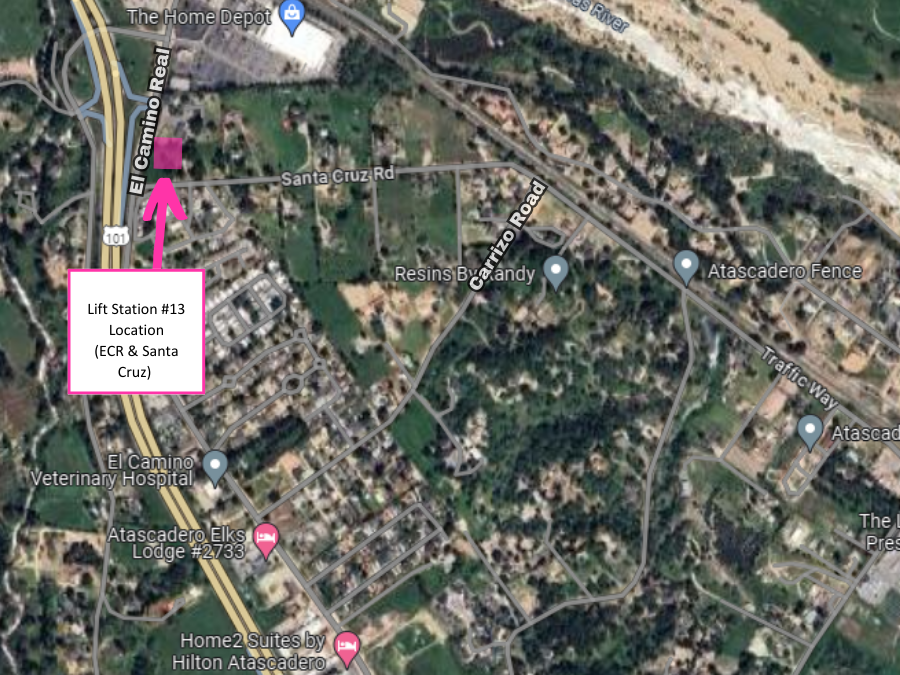 Lift Station #13 map