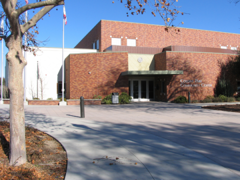Image of the Colony Park Community Center building entrance.