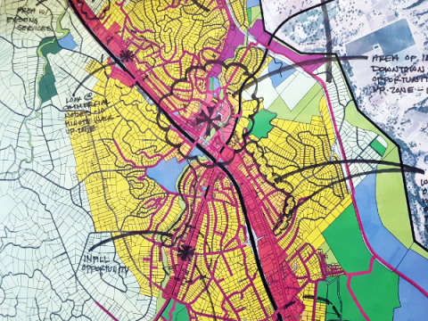 Colorful planning map.