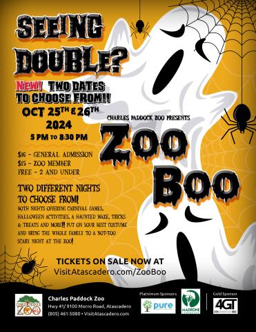 2024 Zoo Boo event flyer.