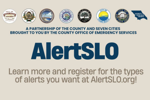 Graphic about AlertSLO.org emergency alert notifications.