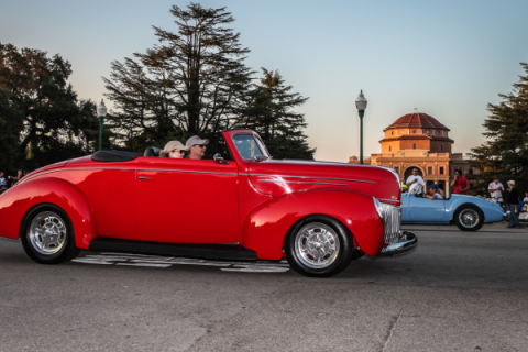 Photo of classic cars on Cruise Nite in front of Historic City Hall - Photo courtesy of Rick Evans.