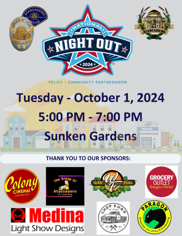 2024 National Night Out Event Flyer.